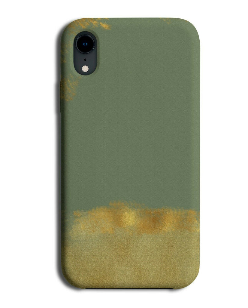 Green and Gold Stylish Print Phone Case Cover Pattern Design Shades Shaded F901