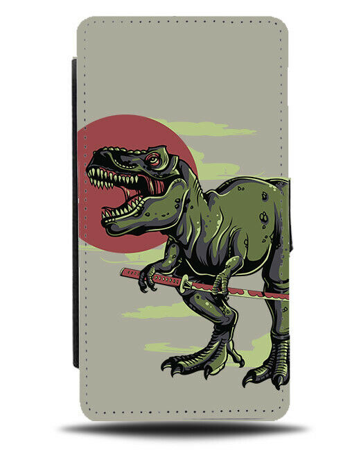 Dinosaur in The Rising Sun Flip Wallet Phone Case Vintage Dinosaurs Design E506