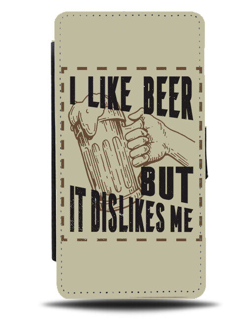 Funny Hangover Flip Wallet Case Hungover Drunk Beer Beers Drawing Glass J029