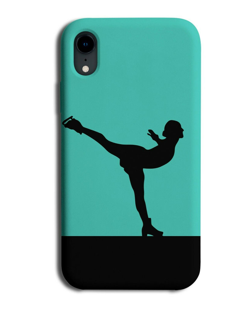 Ice Skating Phone Case Cover Skates Skater Figure Present Turquoise Green i783