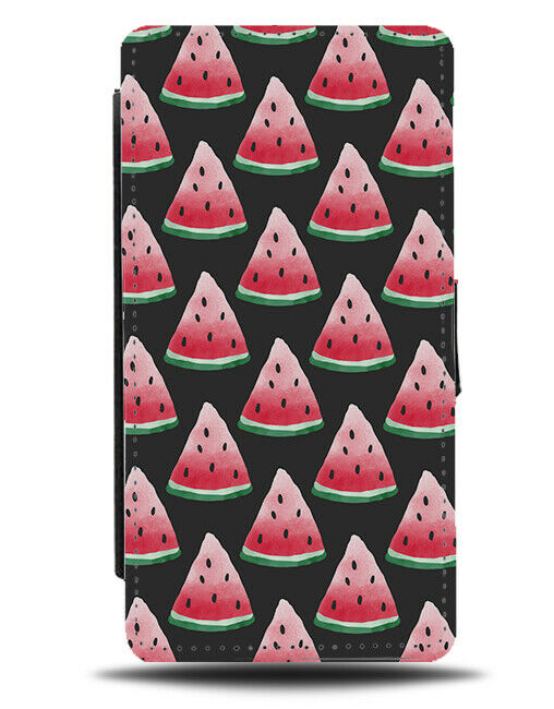 Shades Of Pink Fruit Watermelons Flip Wallet Case Watermelon Fruits E774