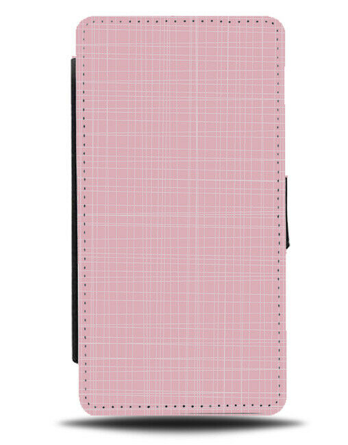 Faded Pink Tartan Design Flip Wallet Case Pattern Print Girls Womens F053