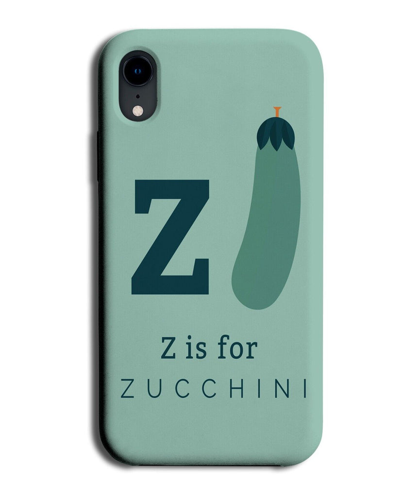 Z Is For Zucchini Phone Case Cover Letter Green Vegetable Zucchinis Food P217
