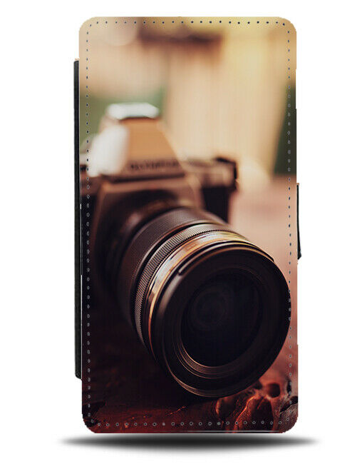 Vintage Camera Photo Flip Wallet Case Photography Gift Present Lense DSLR L052