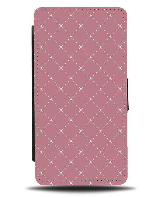 Dark Purple and White Netting Flip Wallet Case Net Design Patter Print F046