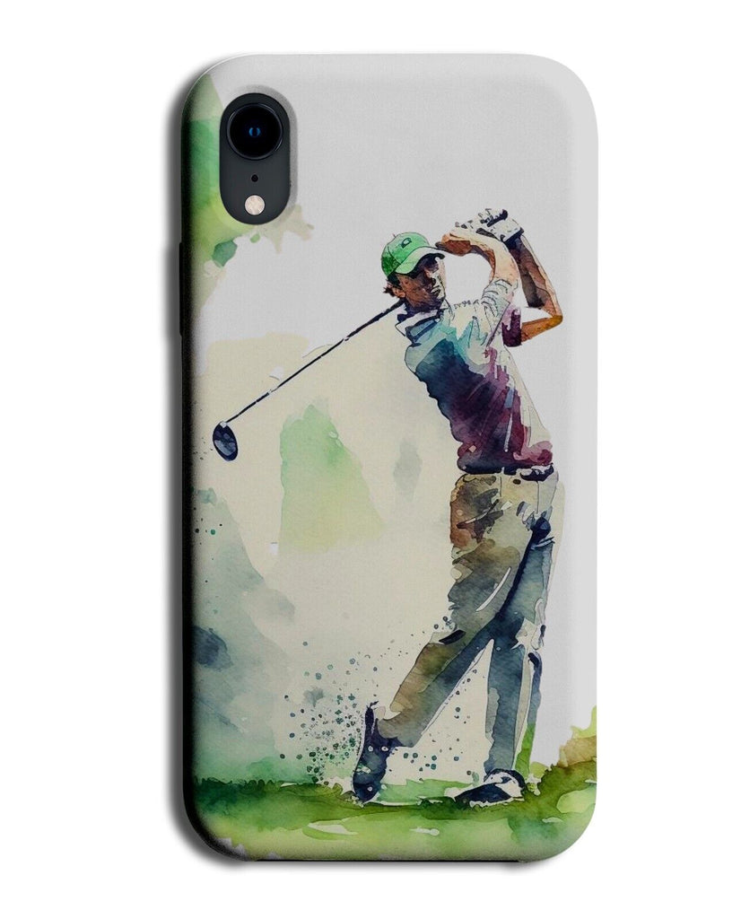 Mens Golf Oil Painting Phone Case Cover Golfer Golfing Men Boys Boy Male DC32