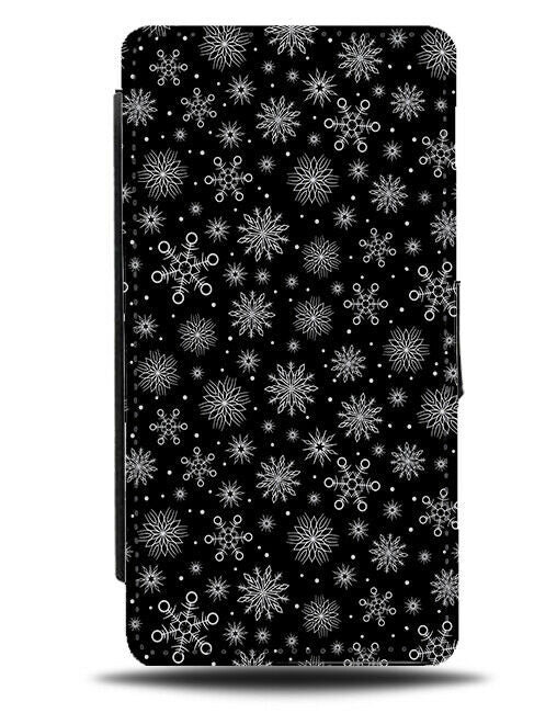 Winter Symbols and Shapes Flip Wallet Case Snowflakes Snow Weather Xmas H869