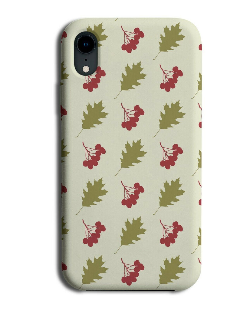 Christmas Leaves and Berries Phone Case Cover Berry Shapes Symbols Xmas H811