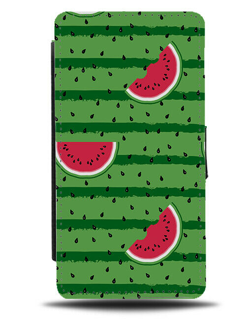 Falling Melon Chunks Flip Wallet Case Chunk Slice Slices Pieces E816