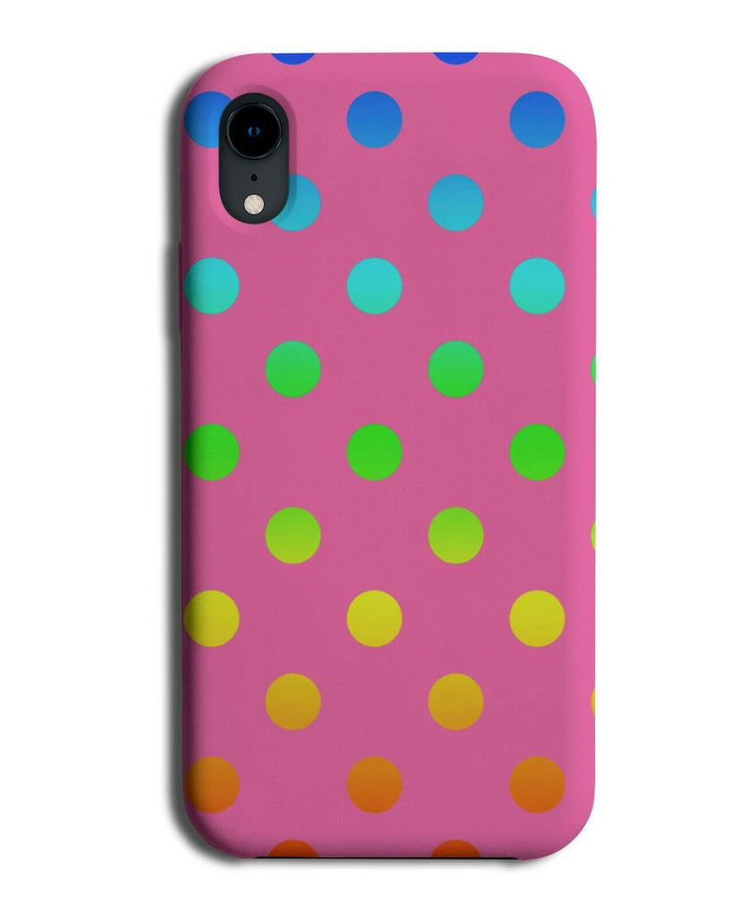 Hot Pink & Multicoloured Polka Dots Phone Case Cover Dots Multicolour Kids i570