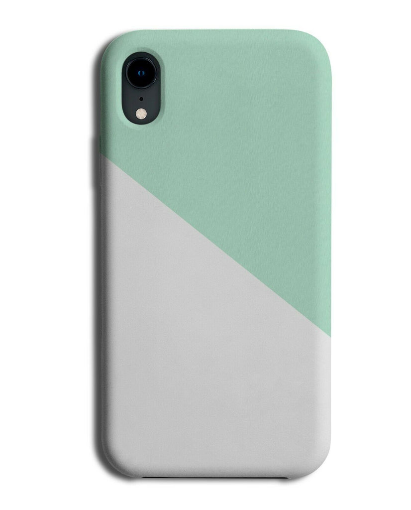 Mint Green and White Phone Case Cover Light Pastel Pale Green Coloured i421