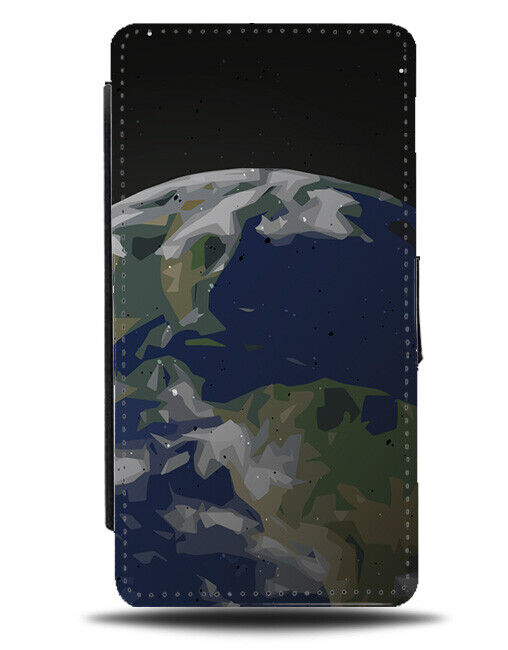 Stylish Earth Picture Flip Wallet Case Painting Photo Art From Space View K091