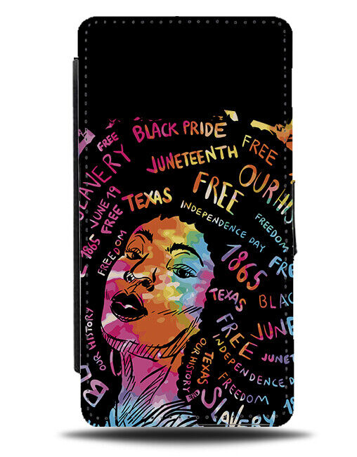 Afro Artwork Flip Wallet Case Art Work Painting Picture Colourful N027