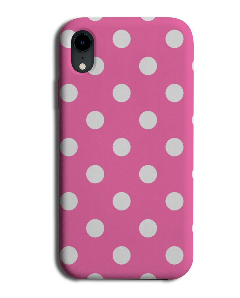 Hot Pink and White Polka Dots Phone Case Cover Dots Design Pattern Print i565
