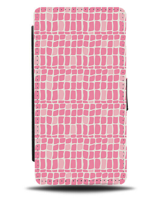 Pink Girls Reptile Print Flip Wallet Case Reptiles Scales Skin Pattern F669