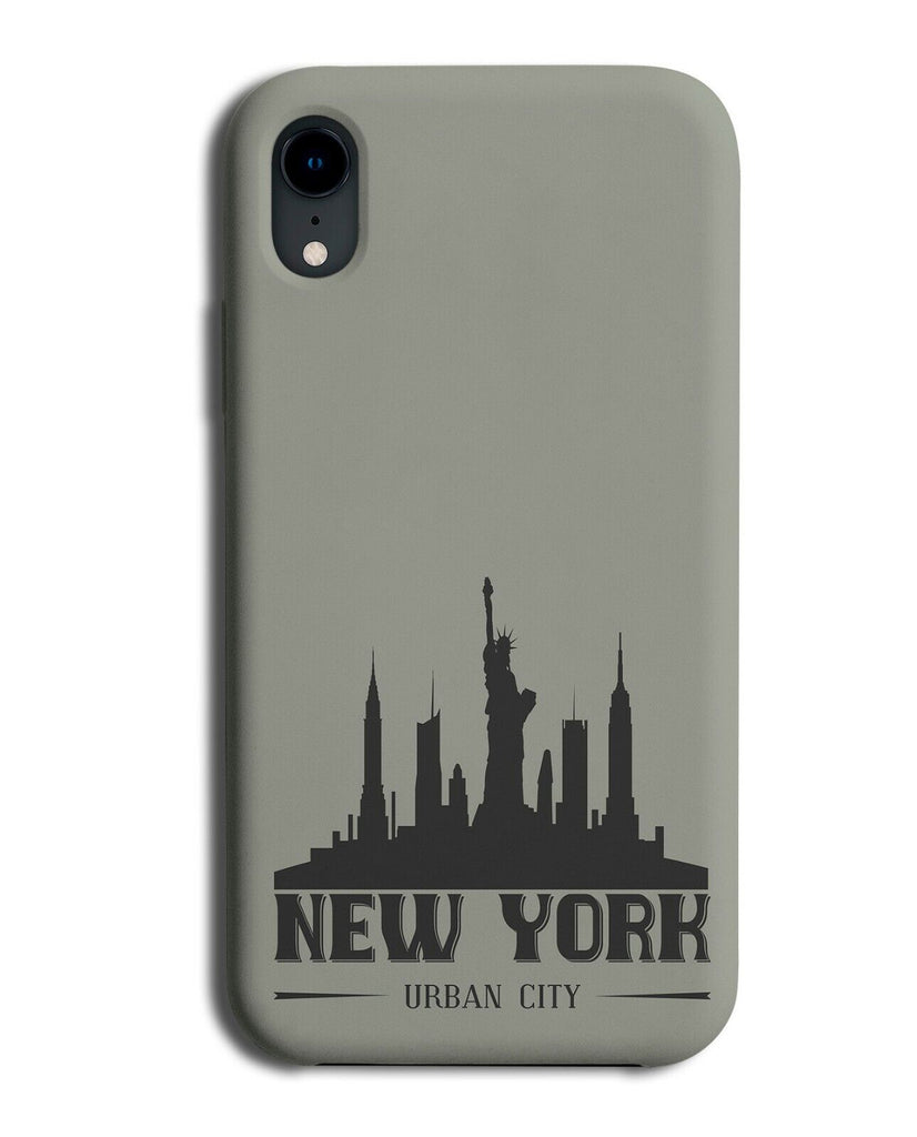 New York City Skyline Silhouette Phone Case Cover Cities Manhattan K387