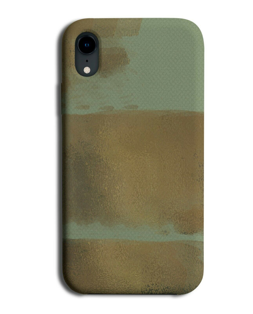 Green and Dark Gold Stained Mark Phone Case Cover Paint Brush Smear Smear F907