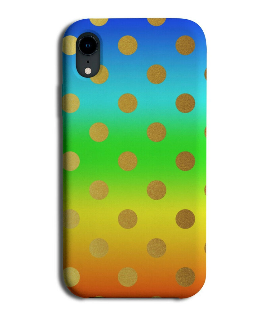 Multicoloured and Gold Polka Dot Phone Case Cover Dots Multicolour Golden i471