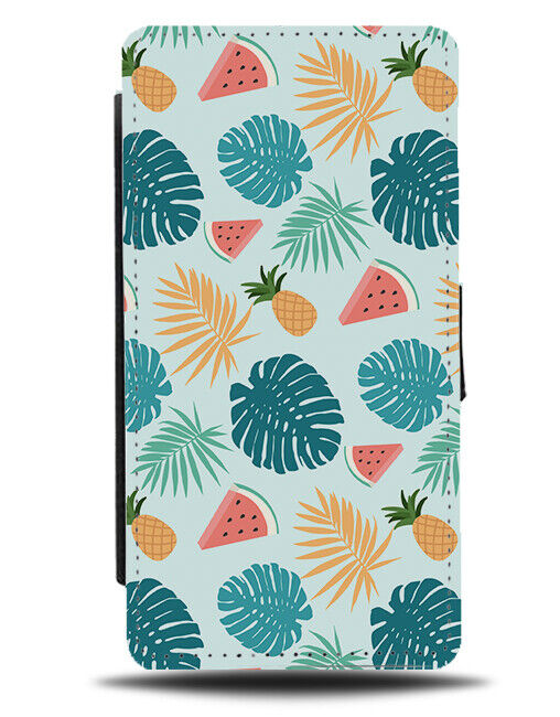 Tropical Hawaii Theme Flip Wallet Case Tropics Exotic Style Paradise Fun E632