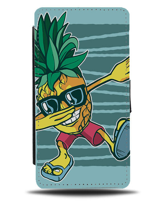 Dabbing Pineapple Flip Wallet Case Funny Dab Dance Move Cool Dabbin K031