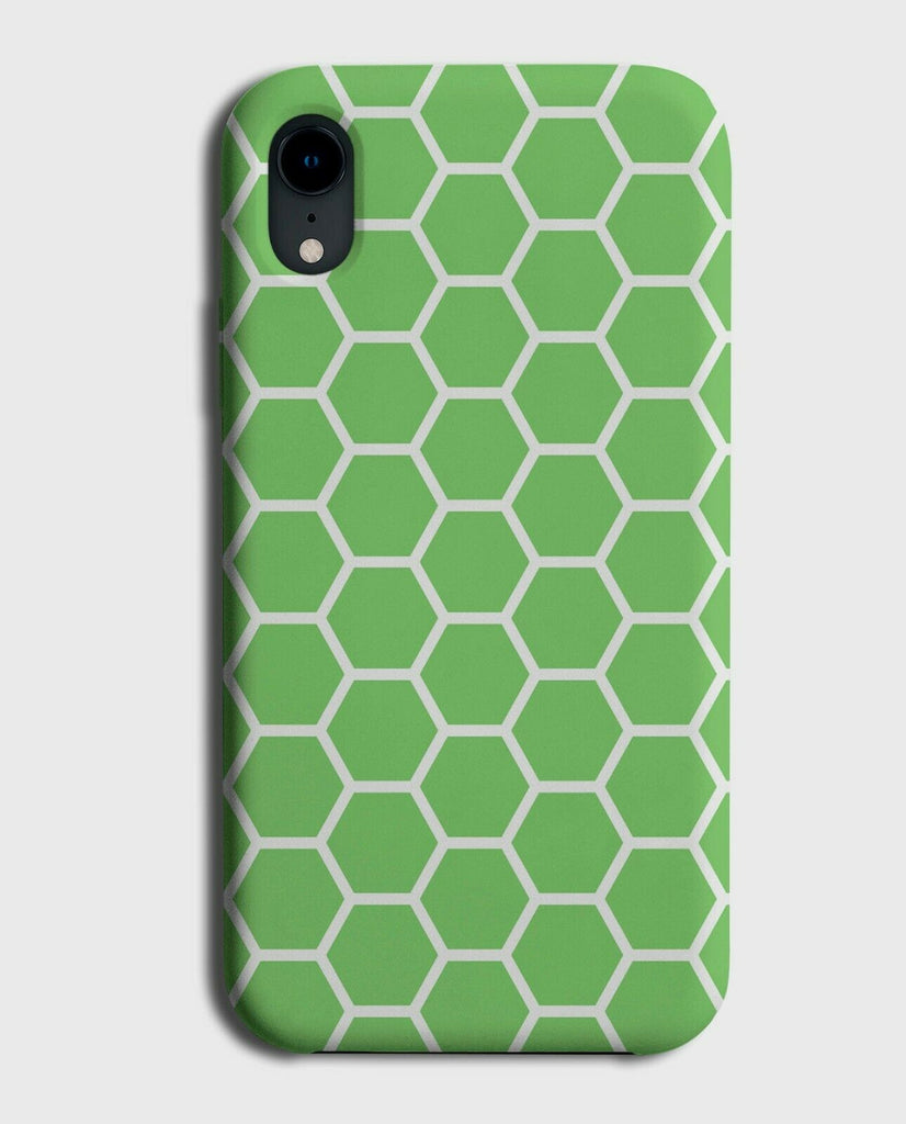 Green Beehive Honeycomb Pattern Phone Case Cover Design Shapes Bee G467