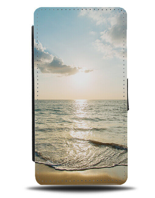 Sunset Ocean Flip Wallet Case Oceanview Seaview Sunrise Waves Beach H231