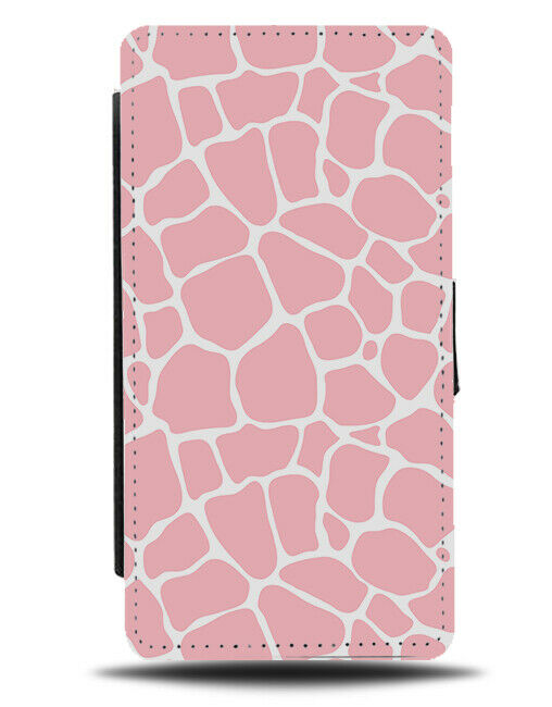 Pink Giraffe Print Flip Wallet Case Shapes Skin Markings White Africa F104