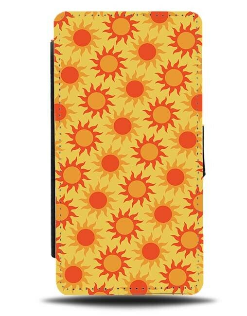 Cartoon Sunshine Flip Wallet Case Summer Sun Shine Sunny Orange Yellow Hot F538