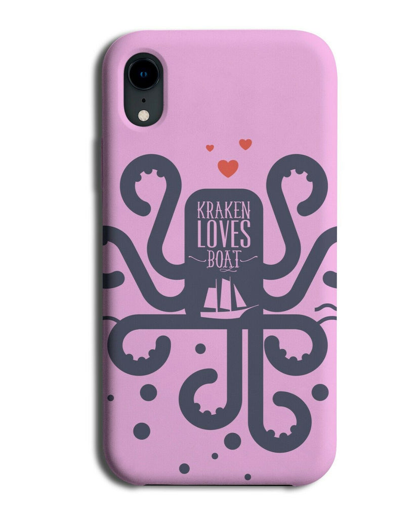 Kraken Loves Boat Phone Case Cover Krakens Octopus Design Ocean E372