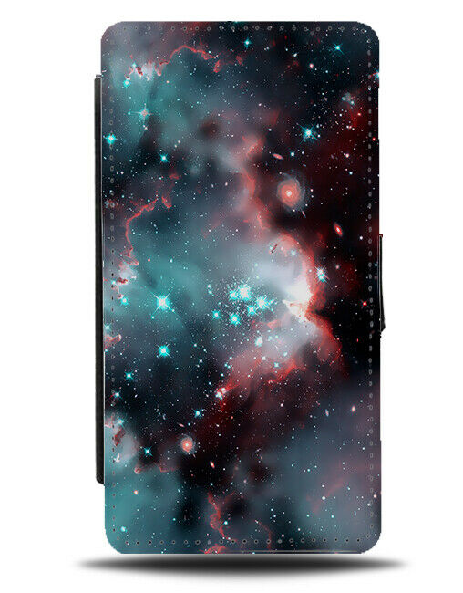 Colourful Star Clouds Flip Wallet Case Stars Sunshine Novelty Print Picture G350