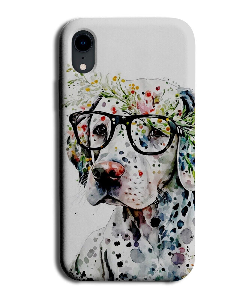 Adorable Dalmatian Painting In Glasses Phone Case Cover Dog Pet Dalmation AI28