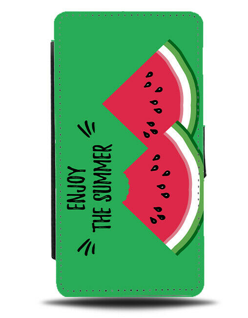 Twin Watermelon Flip Wallet Case Funny Twinning Melons Quote Summer E783