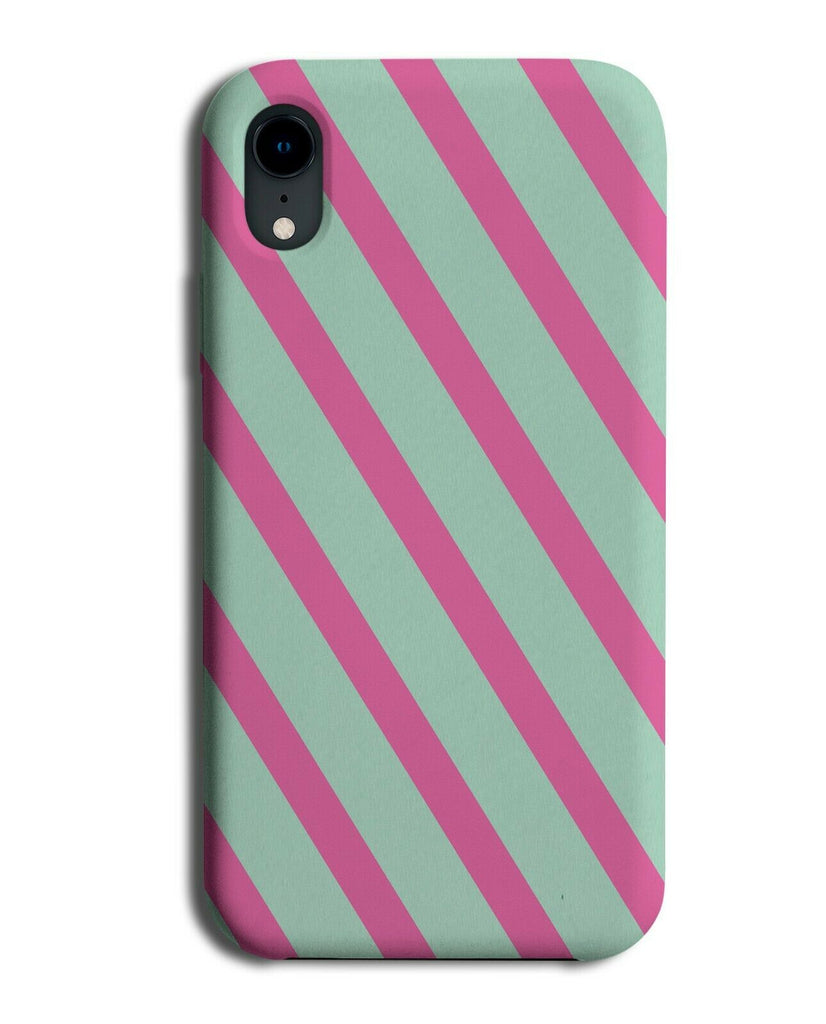 Mint Green and Hot Pink Stripey Pattern Phone Case Cover Stripes Striped i872