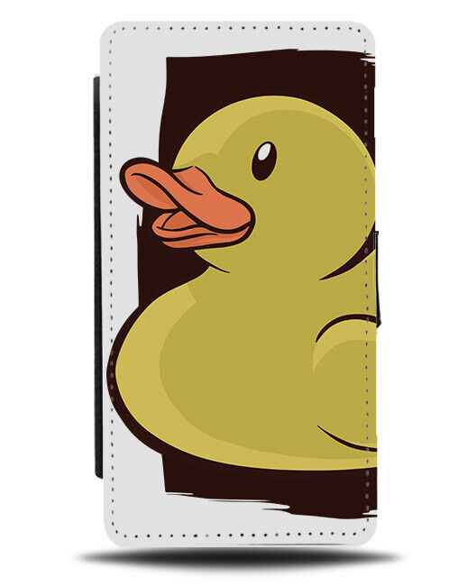 Yellow Rubber Duck Cartoon Flip Wallet Case Childrens Kids Childs Bathtime K235