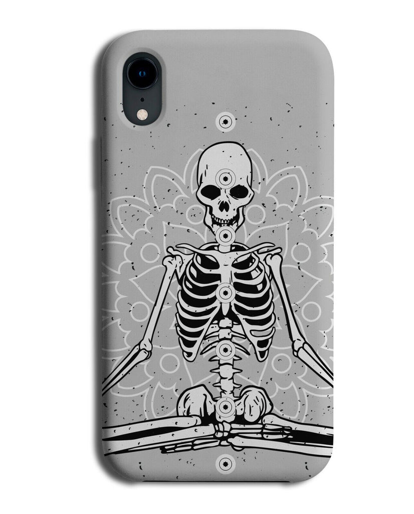 Mandala Skeleton Pattern Phone Case Cover Design Yoga Meditating K957