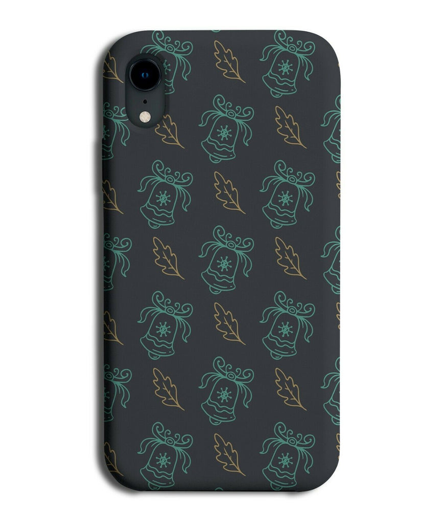Christmas Bells and Leaves Phone Case Cover Leaf Xmas Christmassy Pattern H784