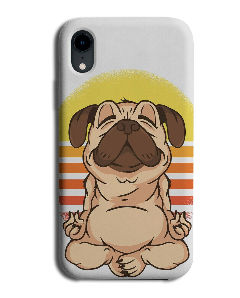 Meditating Yoga Pug Phone Case Cover Cartoon Praying Dog Dogs Pugs Picture K161