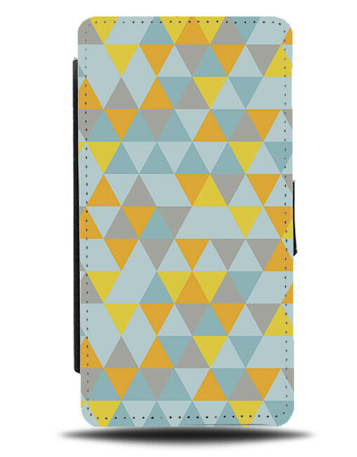 Geometric Shapes Flip Wallet Case Geometrics Abstract Colours Retro Summer F932