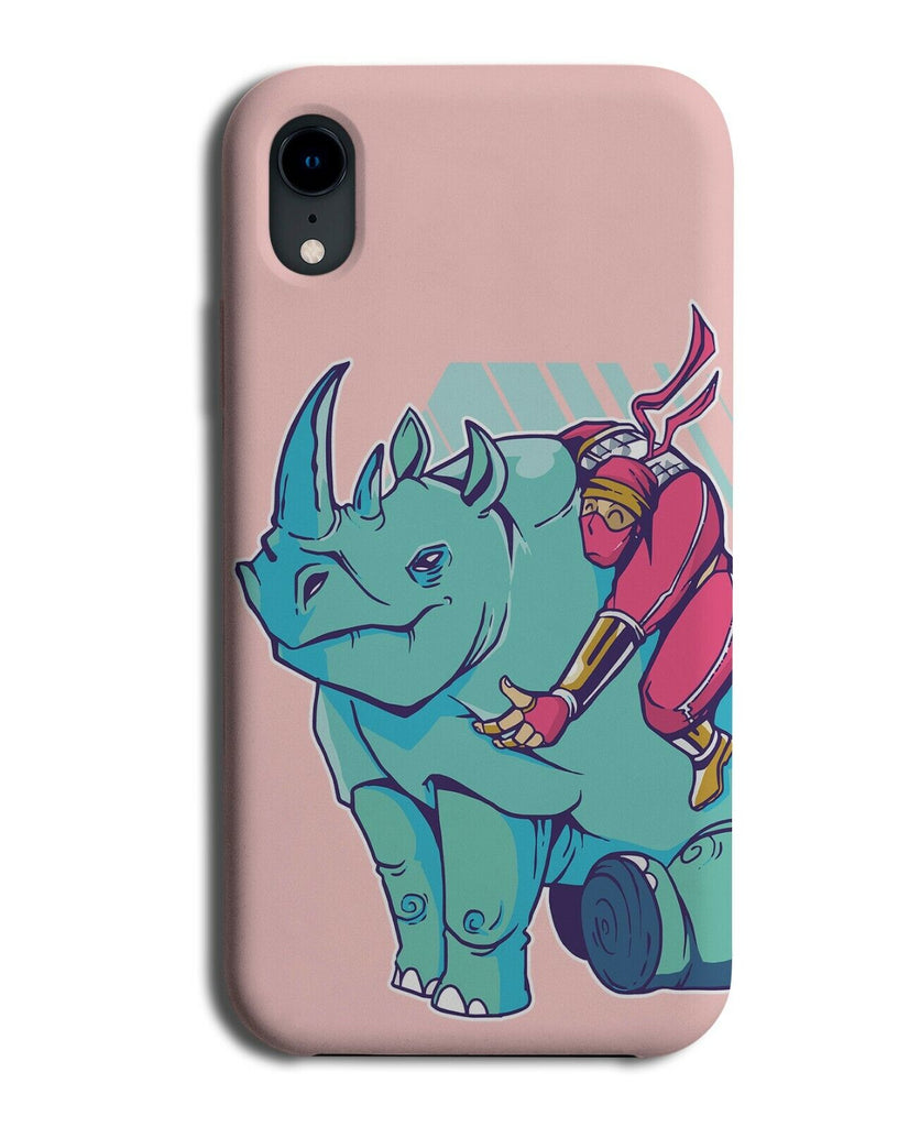 Ninja Rhino Design Phone Case Cover Rhinos Ninjas Riding Sneaky K941