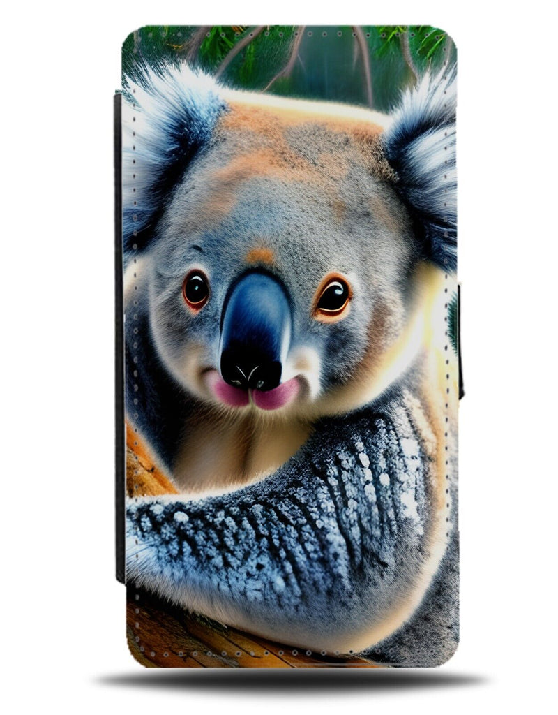 Airbrush Koala Bear In The Tree Flip Wallet Case Painting Print Koalas Cool DB11