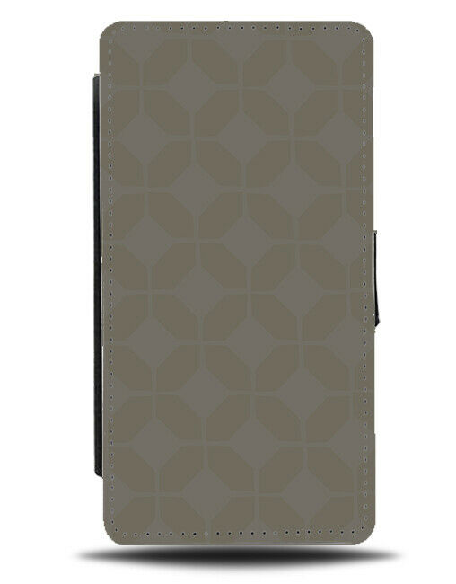 Subtle Grey and Green Geometric Flip Wallet Case Geo Metric Shapes Pattern F866