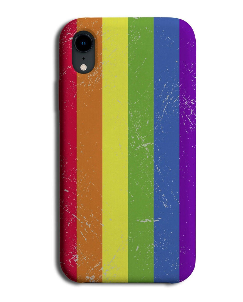 Pride Flag Phone Case Cover Colourful Rainbow Stripes Vintage Retro LGBT K134