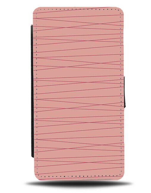 Pink Novelty Abstract Pattern Flip Wallet Case Design Lines Line E971 E972