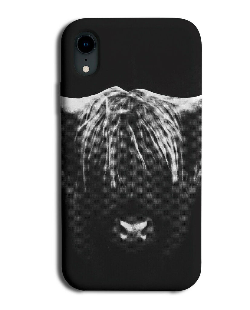 Hairy Bull Horns Phone Case Cover Farm Animal Head Face Cow Outline E429