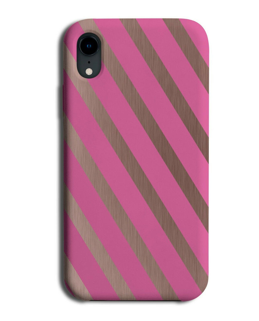 Hot Pink and Rose Gold Striped Phone Case Cover Stripes Coloured Golden i879