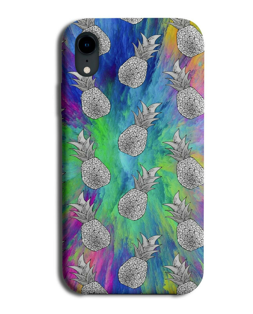 Colourful Pattern Phone Case Cover Pineapple Pineapples Black and White A360
