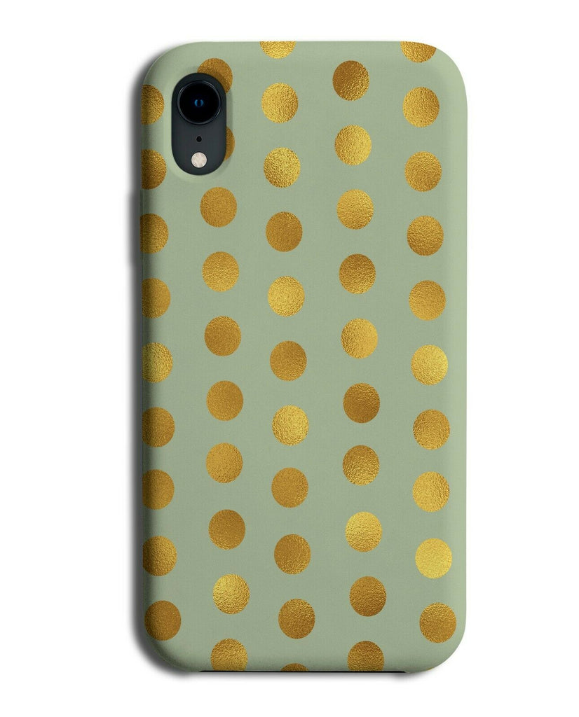 Green and Gold Polka Dot Phone Case Cover Golden Shimmer Shine Print F900