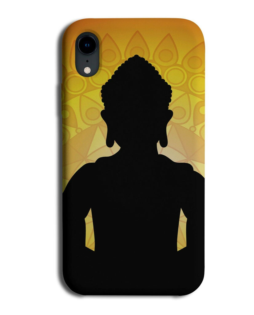 Mediating Buddha Silhouette Phone Case Cover Indian India Outline Shadow J569