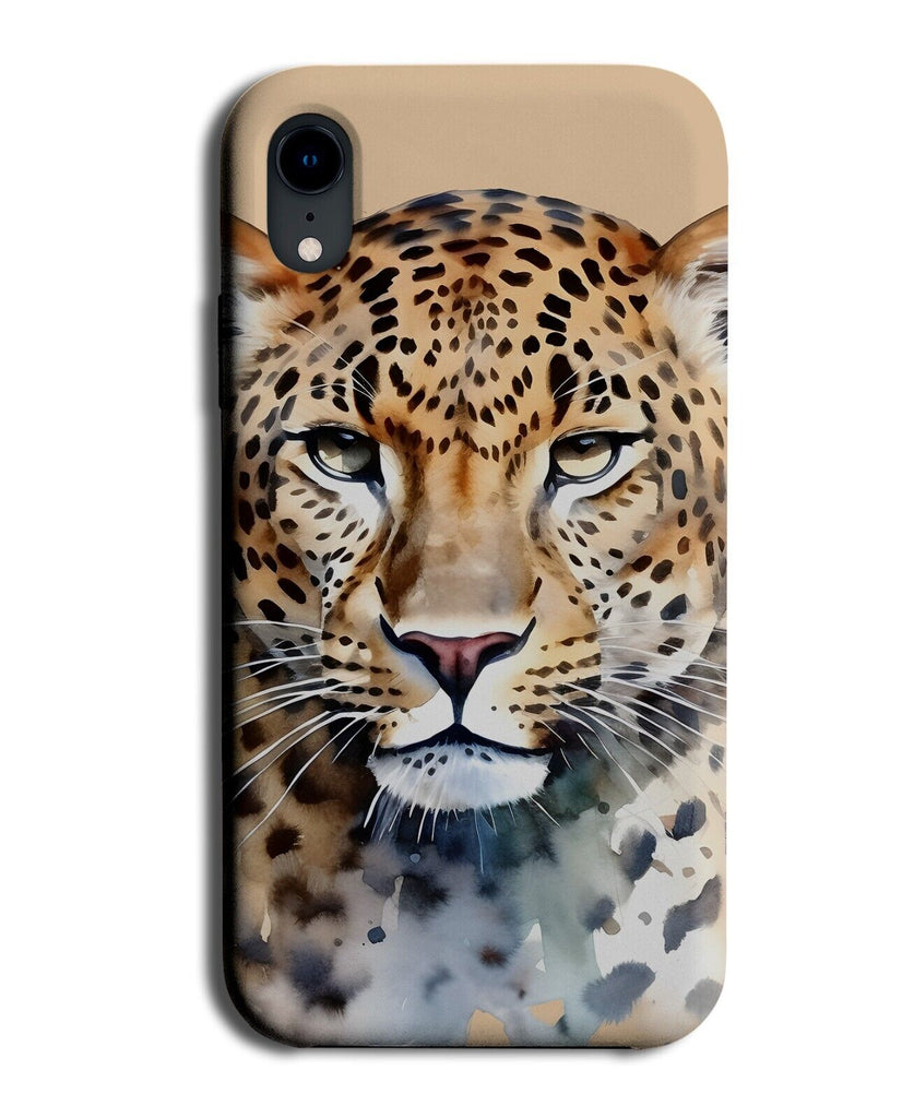 Airbrush Leopards Face Phone Case Cover Leopard Leopard's Head Animal Spots DD28