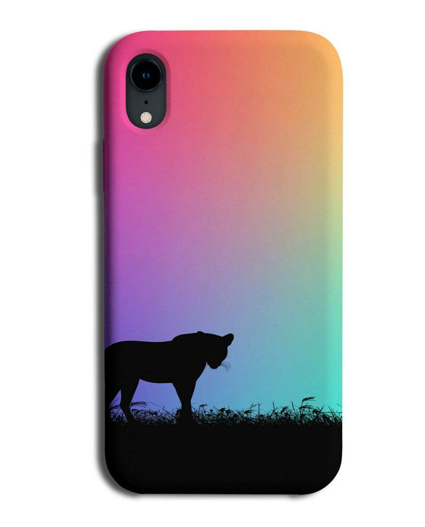 Leopard Silhouette Phone Case Cover Leopards Multicolour Multicoloured I058